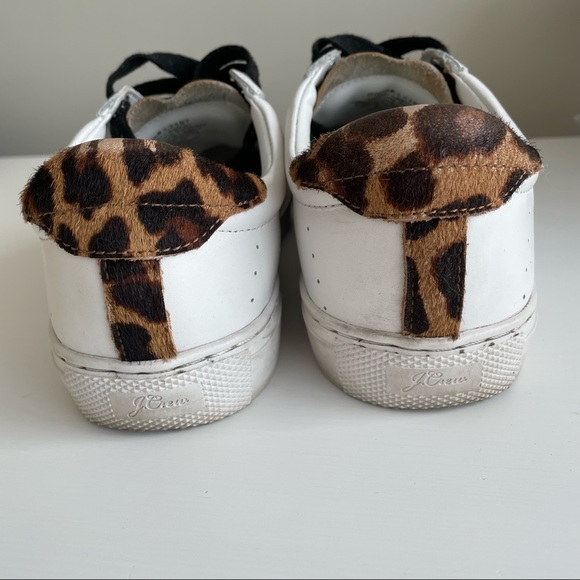 J. Crew Saturday sneakers with leopard calf hair detail - Picture 6 of 11